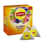 Чай черный, Lipton (Липтон) 1.8 г 20 шт Элмонд Плам со вкусом сливы миндаля и лепестками роз пирамидки