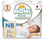 Подгузники детские, Momi (Моми) 0-5 кг р. NB 22 шт Ультра кэа