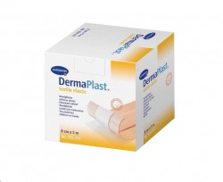 Пластырь, DermaPlast (Дермапласт) р. 8смх5м №1 арт. 535271 текстайл эластик гипоаллергенный из текстильного материала телесный