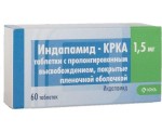 Индапамид-КРКА, таблетки с пролонгированным высвобождением покрытые пленочной оболочкой 1.5 мг 60 шт